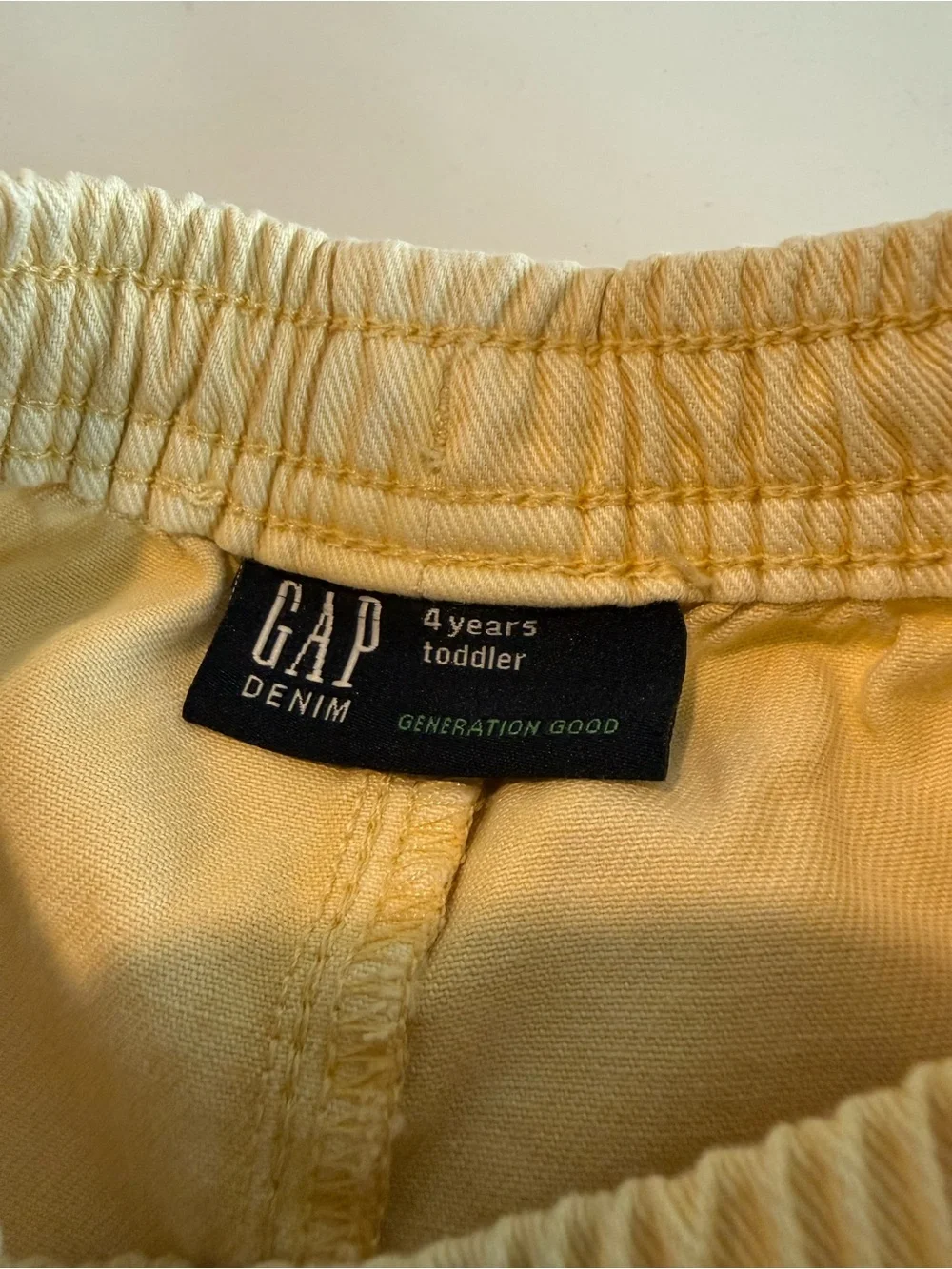 GAP kids yellow pull on shorts